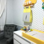 Quarto Infantil, Poltrona de Amamentação, Papel de Parede, Estampado, Liso, Papel de Parede de Bolinhas, Cinza, Branco, Cortina