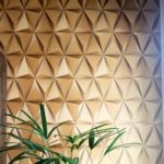 Papel de Parede, 3D, Dourado, Triangulos